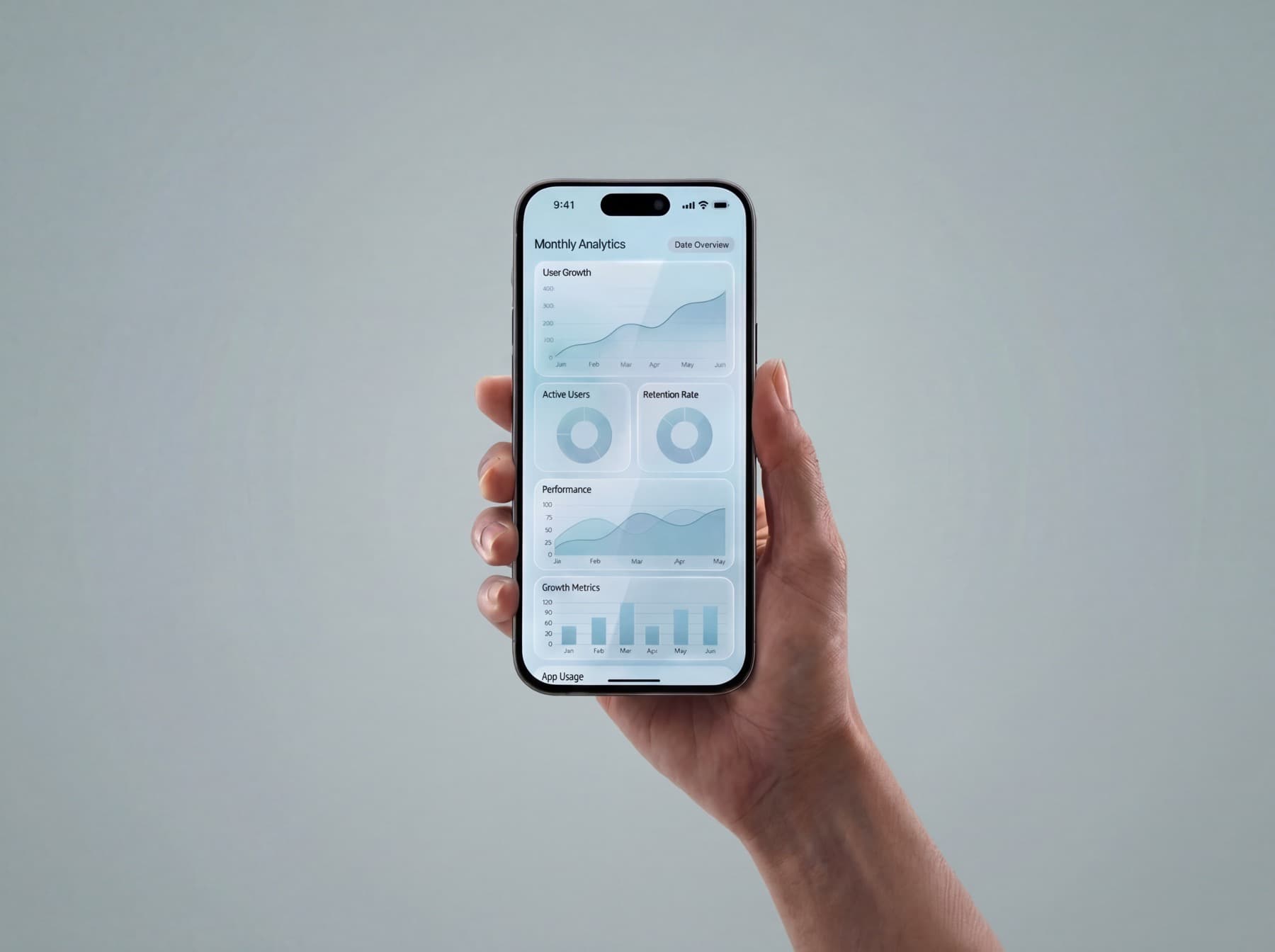 Buyer Data analytics shown on a mobile device